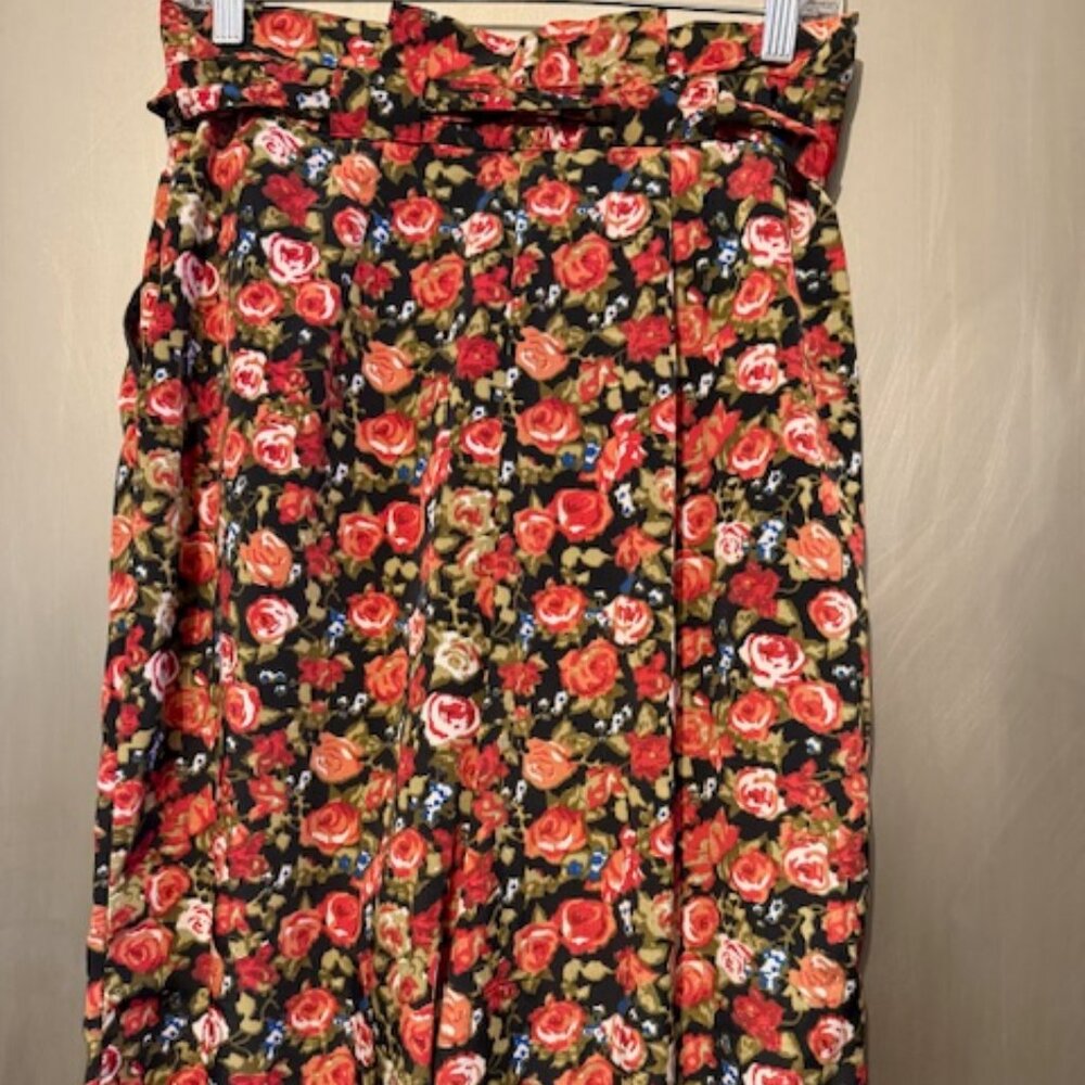 Vintage Boho Wide Leg Floral Bell Bottom Pants - Picture 13 of 16